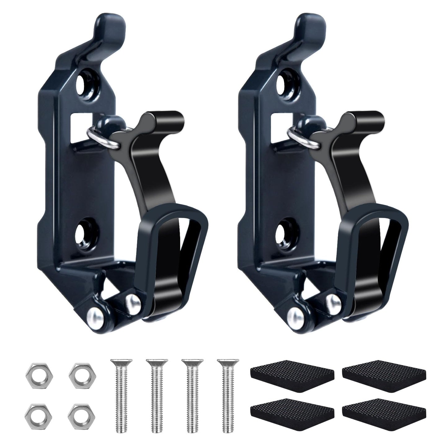 Rtshuok 2Pcs Shovel Mount for Roof Rack, Metal Rubber Clamp Mounting Brackets Kit, Shovel Holder for Truck, Car Accessories for Boats,Military Equipment,Overlanding Gear, Quick Release Axe Tool Holder