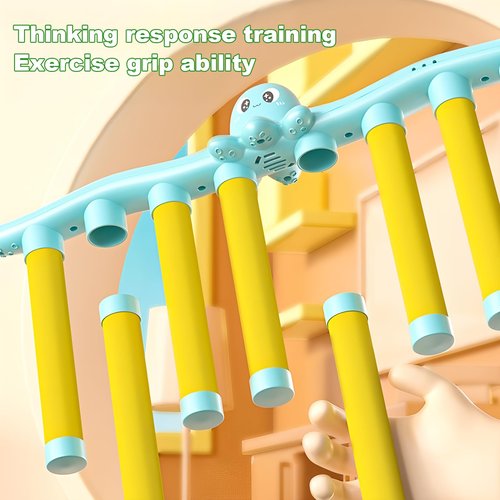 dakewang Reflex Challenge Game - Reaction Training, Hand Eye Coordination Training, Catching Sticks Game, English Version Hand Eye Coordination Toys.(Octopus-Blue)