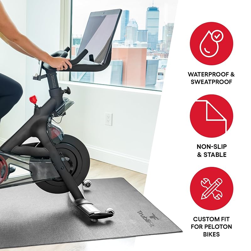 Exercise Bike Floor Mat for Peloton Bike+ – 72x36 in, Non-Slip, Waterproof