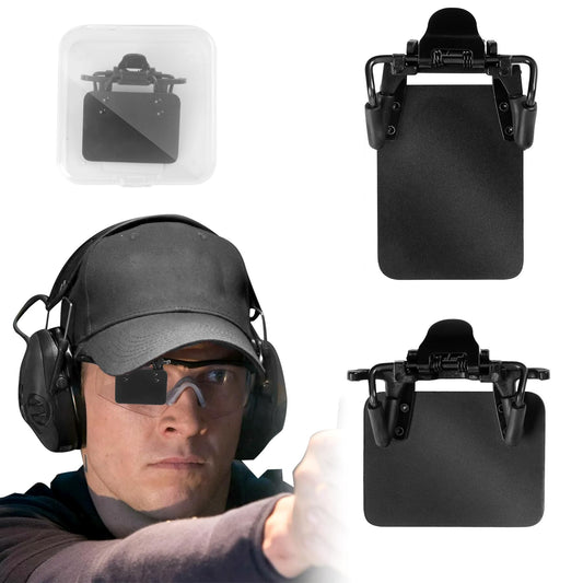JORMIX 2 Packs Shooting Glasses Blinders International Standard Shooting Glasses Blinders Occluder Clip Patch Adjustable Angle Black