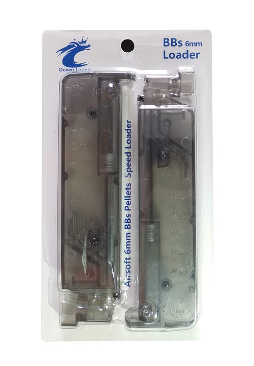 Airsoft Speed Loader for 6mm BBS, 100 Rounds Quick Loader for Airsoft Magazine BBS, Fast Loader for AEG Biodegradable 6mm BB - 2 Packs