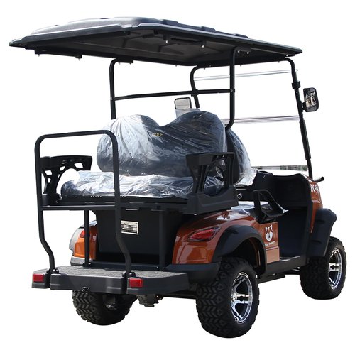 4 Passenger Electric Golf Cart with Battery, Intelligent Charging for 12 Hours Can Travel Up to 50 Miles, Spring Damping, Equipped with Reversing Image, Delivery, US Inventory