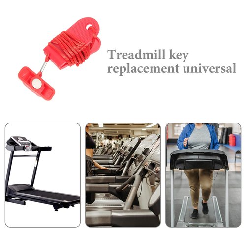 Treadmill Universal Safety Key Treadmill Magnet Lock Fitness Replacement Kit Sports Treadmill Emergency Stop for Running Machine Accessories Red