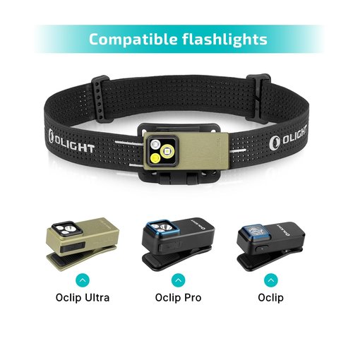 OLIGHT Oclip Series Headlamp Strap, Rotating Light Holder That Supports 160 Degree Rotation, Nylon Strap, Only Compatible with Oclip/OclipPro/OclipUltra