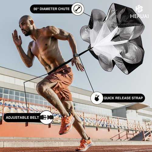 Agility Ladder Speed Training Equipment Set, 20ft Speed Ladder, 4 Hurdles, 10 Speed Cones, Running Parachute, Football Basketball Soccer Training Equipment for Kids Youth Adults - Enhance Speed