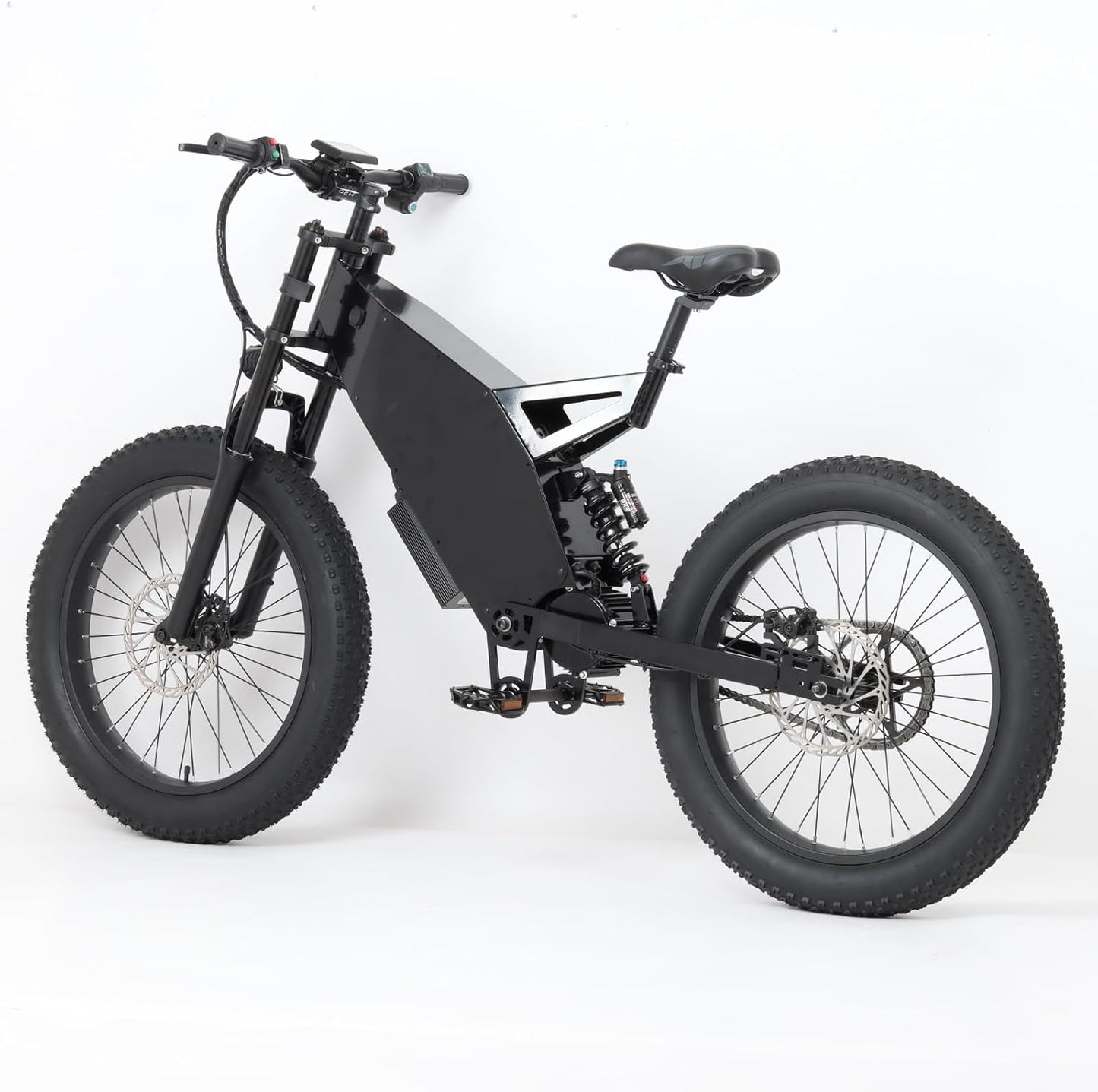 KEYU F4 Middle Motor Drive Carbon Mountain Fat 26 Dirt Full Suspension Enduro Stealth Bomber Electric Bicycle Bike Ebike Frame kit