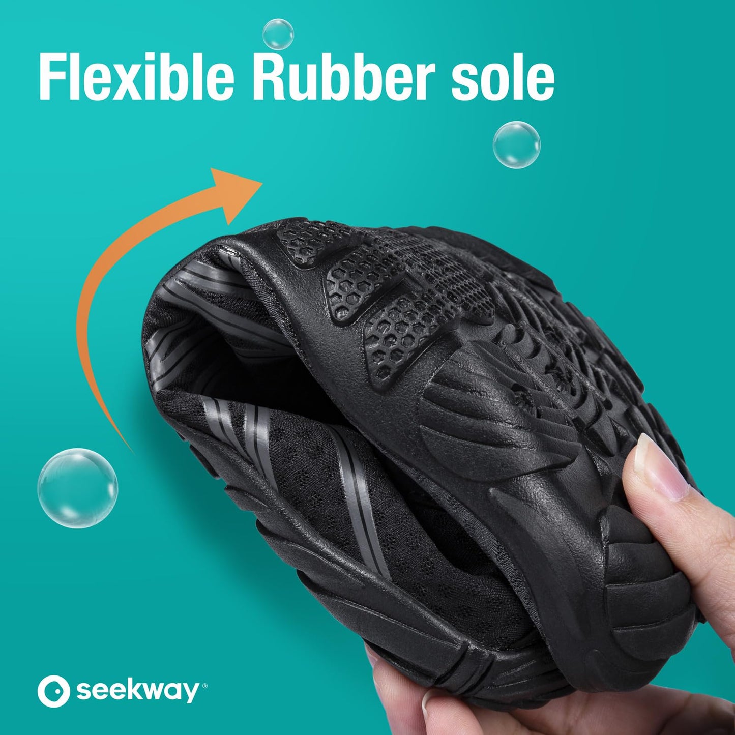 SEEKWAY Water Shoes for Women Adult Quick-Dry Aqua Sock Barefoot Men for Beach Swim River Pool Lake Hiking Kayaking Surfing Gradient Dark Grey