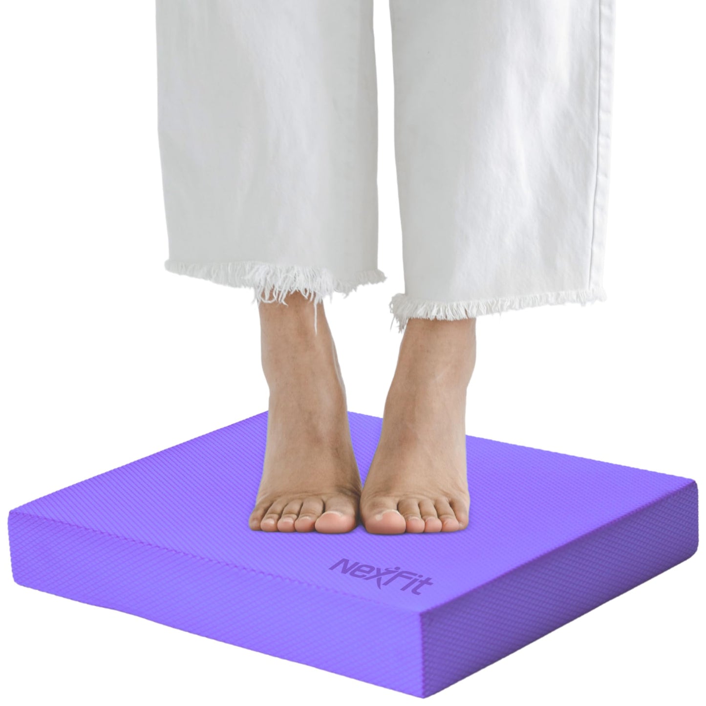 NexFit High-Density Balance Pad - Durable TPE Foam Balance Pad Physical Therapy , Foam Exercise Pad with Non-Slip Surface, Lightweight for Home & Gym Workouts, Core Strength & Balance Enhancement (Purple)