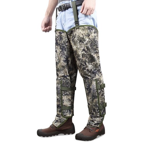 skiguard Snake Gaiter Chaps for Hunting: Snake Bite Protection for Ankle to Thigh Snake Chap, Waterproof Snake Gaiters for Men & Women, Hunting Full Protection for Leg from Snake & Briar Thorns
