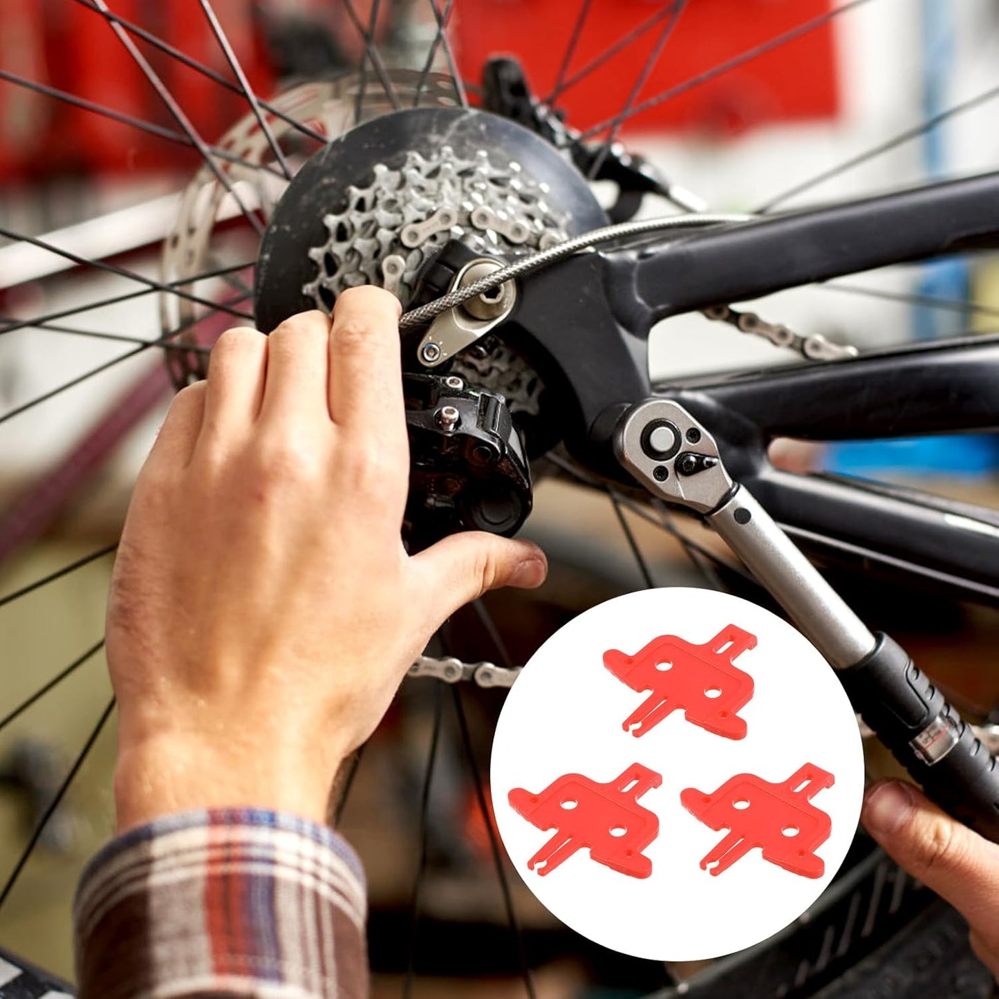 10 Pcs Bicycle Brake Pads Spacer Bicycle Hydraulic Disc Bike Brake Pad Spreader Insert Repair Tools for MTB Road Bike