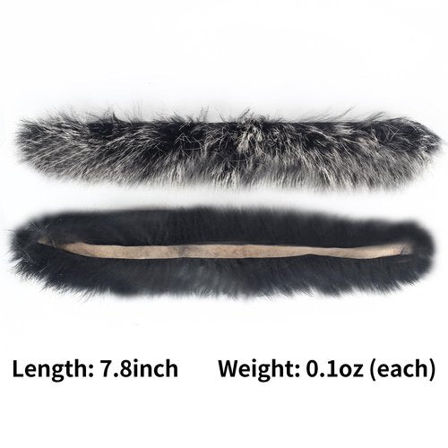 SOPOGER Archery Bow String Silencers - 2 Pair Rabbit Fur String Dampener & String Separator Recurve Bow Stabilizer Bowstring Dampener for Longbow Traditional Bow Hunting Shooting Practicing (Black)
