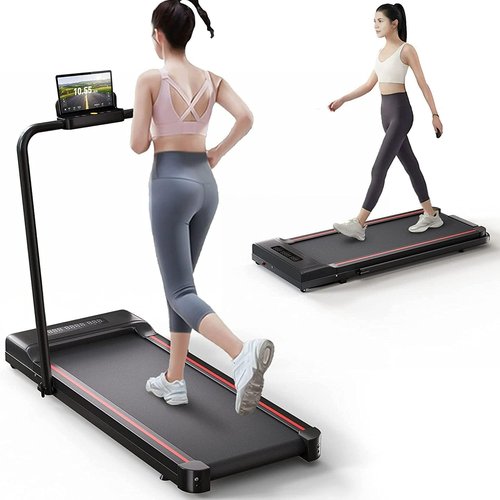 Sperax Treadmill,Walking Pad,Under Desk Treadmill,3 in 1 Folding Treadmills,Treadmills for Home,Black Red