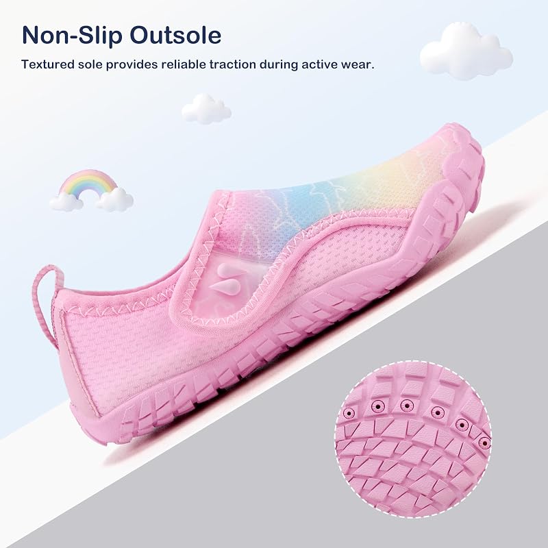 Stelle Rainbow 10 Toddler Water Shoes Barefoot Non-Slip Quick-Dry