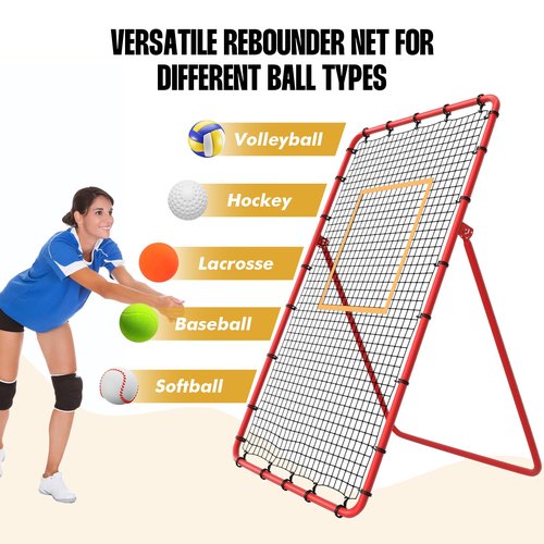 Volleyball Rebounder Net, 7x4 FT Professional Volleyball Net Outdoor, Bounce Back Net with Adjustable Rebound Angles, Volleyball Training Equipment, Ball Practice Net-Great Gift for Graduation