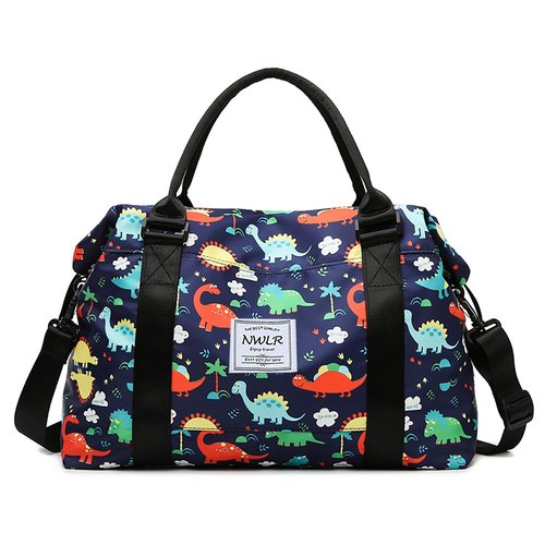 Travel Duffle Bag Weekender Overnight Bag Gym Tote with Dry and Wet Separated Pocket for Women Girls Shoulder Workout Duffel Bag Water Resistant (cute dinosaurs)