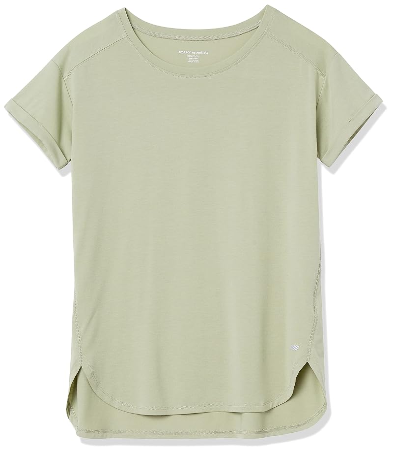 Light Green Amazon Essentials Women's Studio Relaxed-Fit Lightweight Crewneck T-Shirt - Medium
