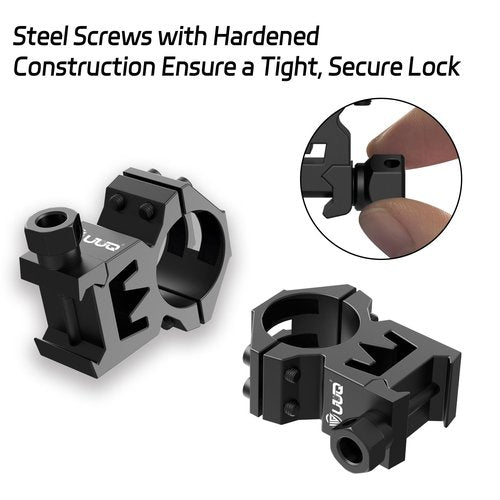 UUQ 1'' Scope Rings，2 Pieces High Profile 1-Inch Scope Mount Rings, 2-Pack for for Picatinny Rails