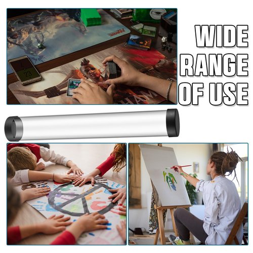 Barydat 4 Pcs Playmat Tube Round TCG Artwork Tube 16.14 Inch Playmat Case for Card Game Storage Toy Card Play Mat Clear Play Mat Tubes for TCG Gaming, Easy in and Out Design