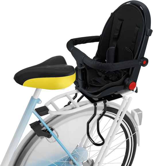 2025 New Rear Child Bike Seat, Child Bike seat for 1-3 Years Old,Rotatable Rear Mounted Toddler Bike Seat,Rear Frame Mounted Baby Bike Seats Kids Safety