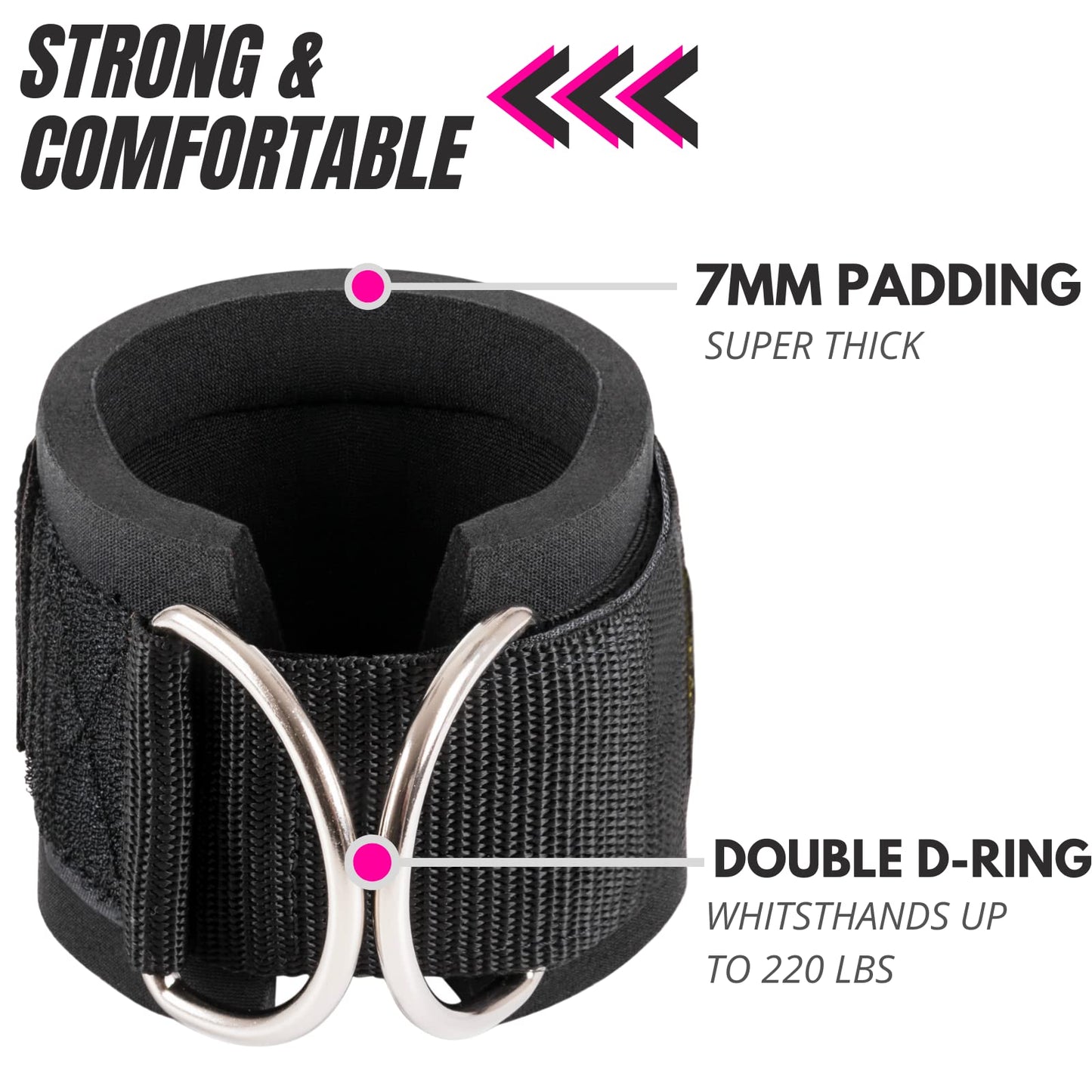PeoBeo Ankle Strap for Cable Machine Attachments for Gym Ankle Straps for Cable Machines Straps Foot Straps for Cable Machine Attachment Glute Machine Gym Accessories for Women