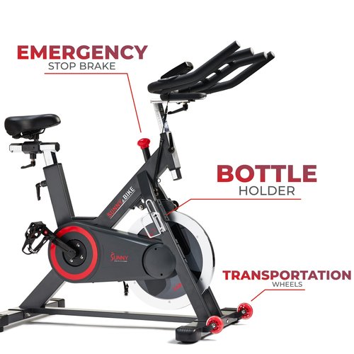 Sunny Health & Fitness Premium Indoor Cycling Smart Stationary Bike with Exclusive SunnyFit App Enhanced Connectivity - SF-B1805SMART