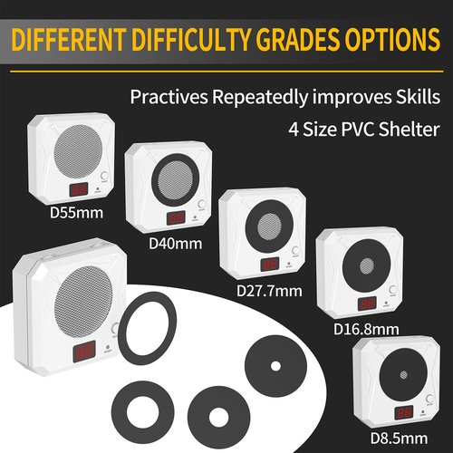 Gobxld Portable Laser Trainer Target &9mm Laser Training Cartridge with Chamber Extractor Tool for Training Extra Replaceable Rubber Strike Pads