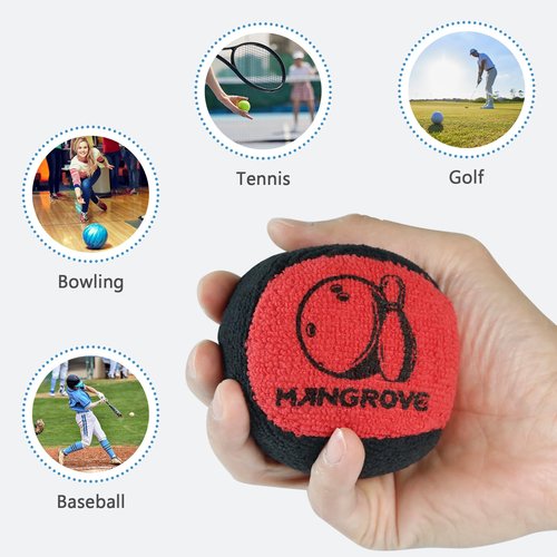 Mangrove Bowling Rosin Bag - Bowling Grip Sack for Hands, Durable Microfiber Rosin Bag, 2.5 Inch, 1-Pack, Red