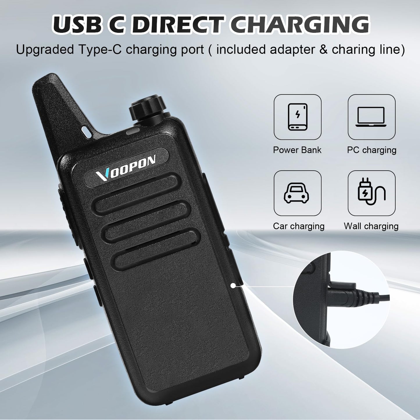 Rechargeable Walkie Talkies for Adults with 6 Way Muti Unit Gang Charger Earpieces 22 FRS Channels Two-Way Radios Long Range VOX Mini Transceivers for Business Company Camping Church Shop (6 Pack)