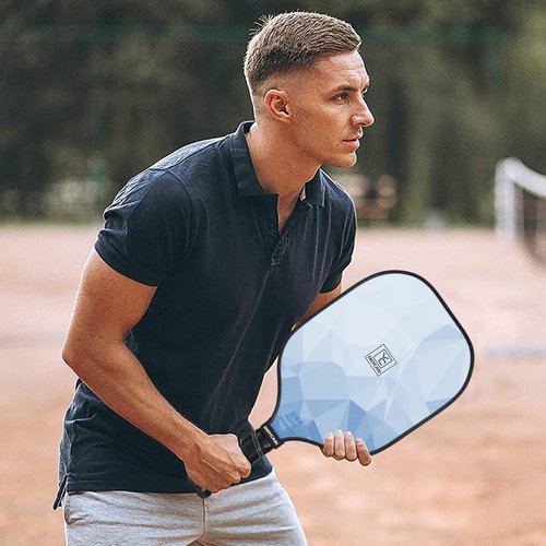 Pickleball Paddles Set of 2, 2025 USAPA Approved Pickleball Set, Fiberglass Lightweight Pickle Ball Rackets 2 Pack, 2 Outdoor Pickleball, 2 Indoor Pickleball Balls, 1 Pickleball Bag for Women and Men