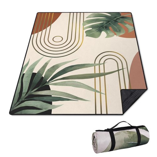 QXWREL Extra Large Picnic Outdoor Blanket 60''x80'' Waterproof and Sandproof Picnic Mat for Beach Foldable Camping Accessories for Grass Lawn Park