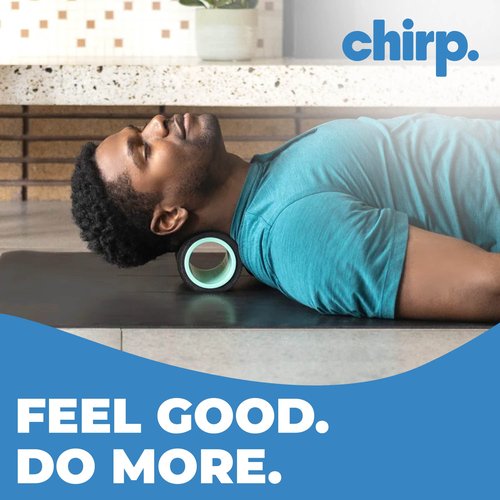 Chirp Wheel Foam Roller - Targeted Back & Neck Pain Relief, Muscle Massage, Trigger Point Therapy, High-Density Foam Tool for Physical Therapy, Stretching & Exercise, 500lbs Capacity, 4 Inch Mint