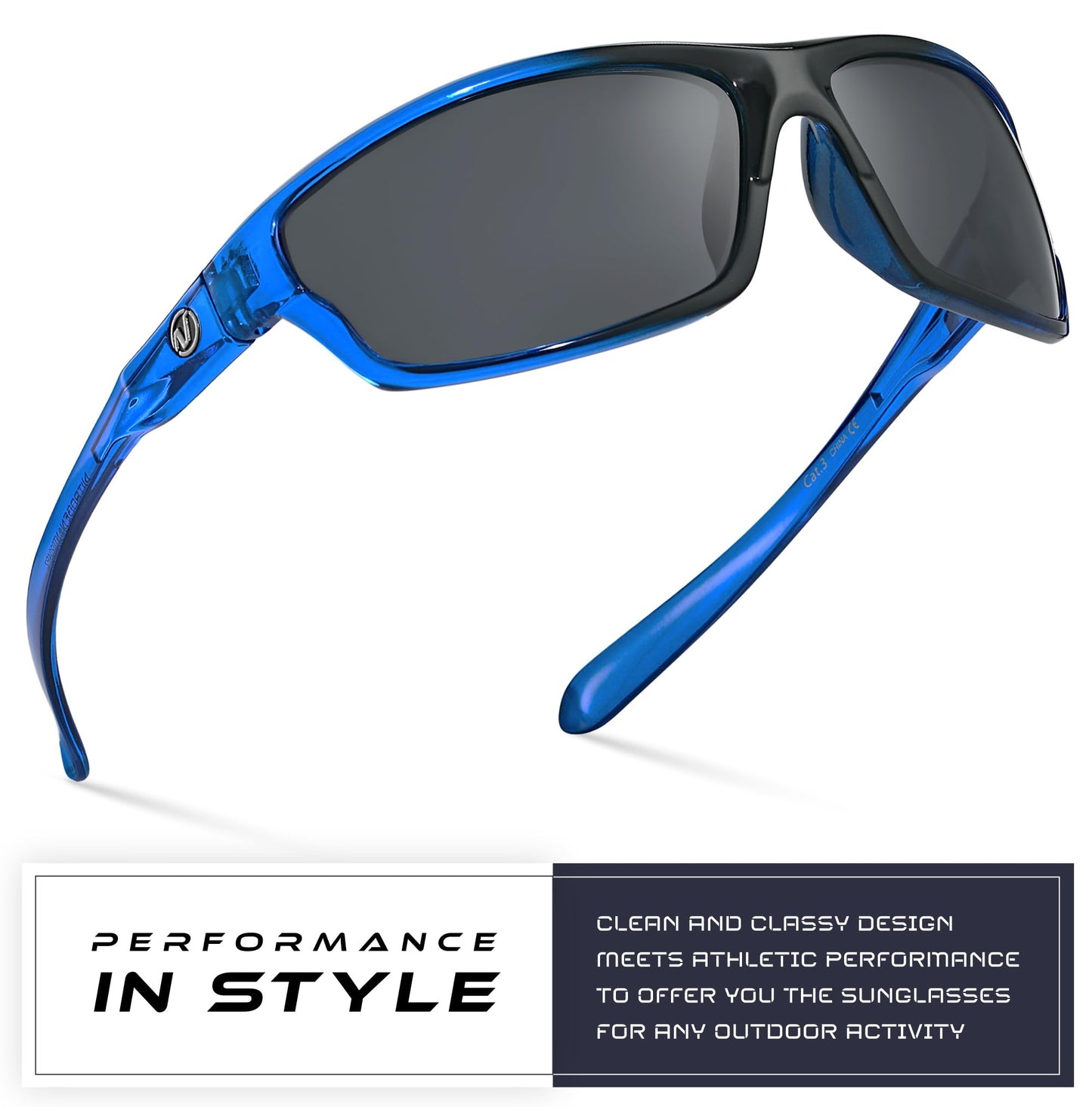 Nitrogen Polarized Wrap Around Sport Sunglasses for Men Women UV400 Driving Fishing Running Sun Glasses