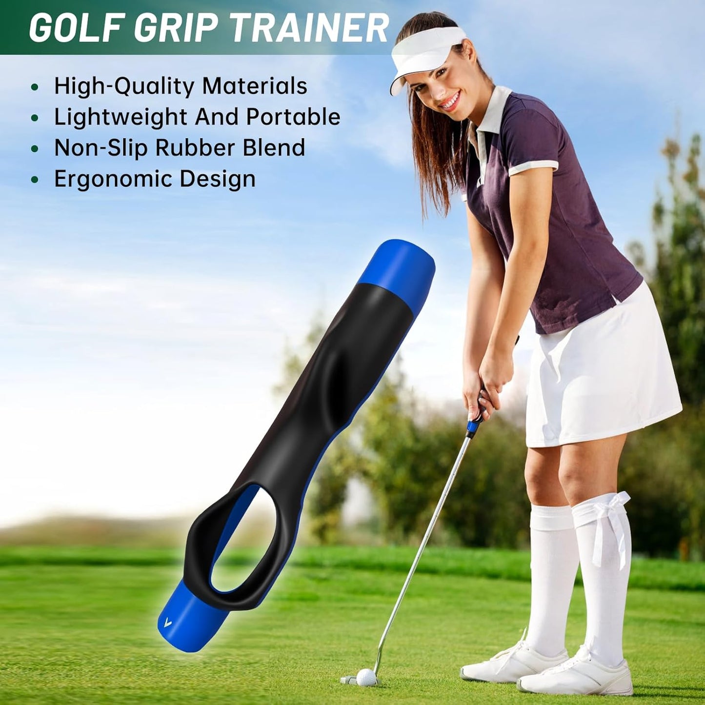 2Pack Golf Grip Trainer,Golf Training Aid Grip Trainer Club,Training Grip Right Hand, to Help Train Correct Hand Position