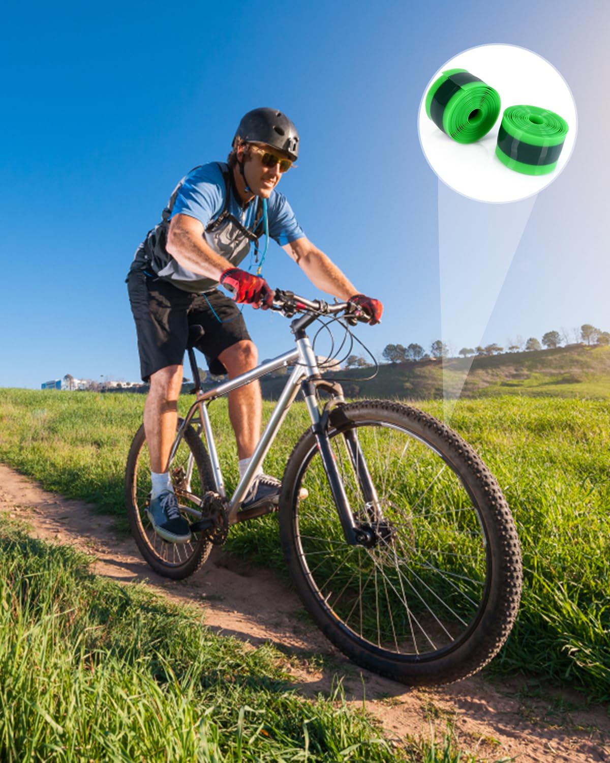 Bike Tire Liner, Inner Tube Bicycle Flat Protector Compatible with 12" 16" 18" 20" 24" 26" 27.5" 29"