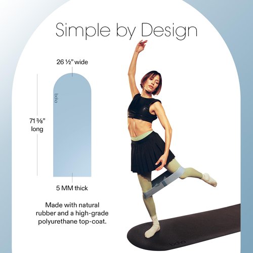 Bala Yoga Mat for Home Gym, 5mm (Sea) - Non Slip Exercise Mat for Home Workout, Stretching, Pilates, Aerobics & Floor & Fitness Work Out - Indoor Exercising Mat