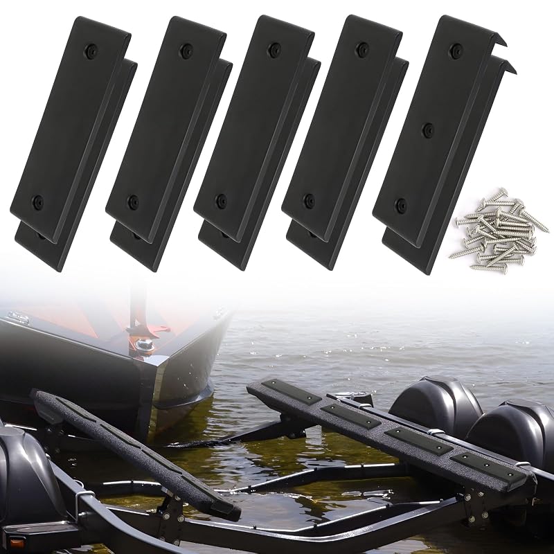 Heavy Duty Boat Trailer Bunk Slides 3" x 10" with 8 Pads + 2 Enders (Variation 8 Pads + 2 Bunk Enders)