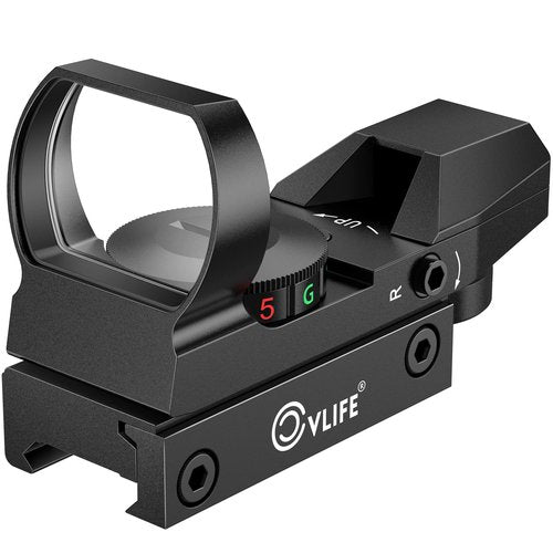 CVLIFE 1X22X33 Red Green Dot Sight, Reflex Sight for 20mm Picatinny Rail, Black