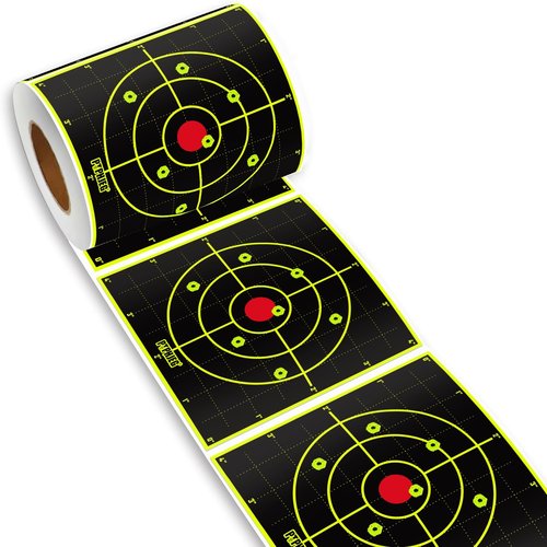 PTPHJEG 200 Pack Shooting Target 4 Inch Bulleye Super Splatter Paper Target and Adhesive Target.Shooting Outdoor and Indoor ranges.Rective for Rifle & Pistol & Airsoft & Air Rifle