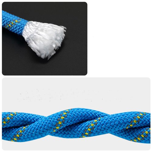 NorthPada Static Nylon Heavy Duty Outdoor Climbing Rope for Knotting Practice, Arborist Tree Work, Marine Anchor Boat, Rappelling Emergency, Swing, 3/8 in (10mm) x 9.8 ft (3Meter) Blue