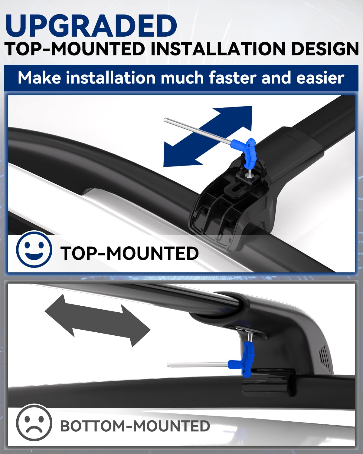 330Lbs Roof Rack Cross Bars Compatible with Subaru Crosstrek 2024 2025 2026 (Not for Wilderness), Heavy Duty Aluminum Roof Rails Top-Mount Crossbars Rooftop Luggage Racks Cargo Carrier