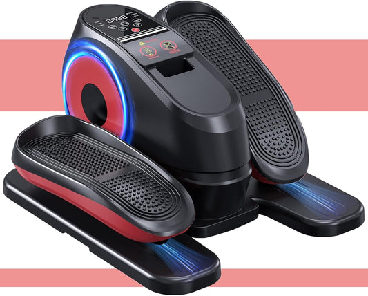 16 Levels Speed 2025 New Under Desk Elliptical Machine, Electric Ellipse Leg Exerciser Pro As Seen On TV, Forward & Reverse Direction,Quiet and Fully Assembled, Upgraded Manual Safety Power Switch