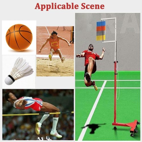 Adjustable Vertical Jump Tester with Telescopic Reset Rod - Vertical Leap Measurement Tool for Basketball & Volleyball