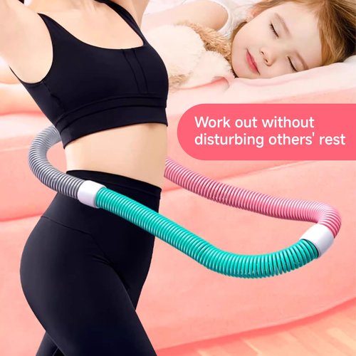 BESTOKAY Infinity Hoop, Weighted Hula Hoop, Hula Hoops for Adults, Weighted Hula Hoops for Women - Spring Weighted Design Burns Fat, Shapes Waist, Back-Friendly Workout with Safety Rope