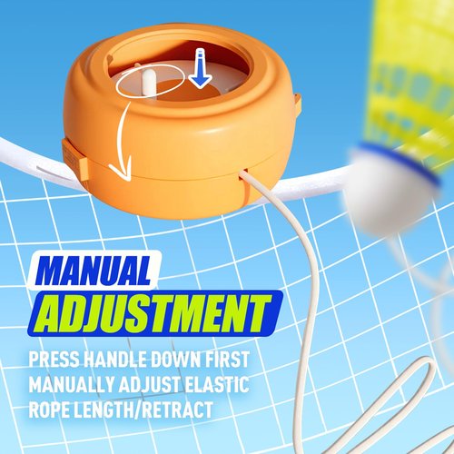 Scappof Single Player Badminton, 2025 New Adjustable Automatic Rebound Shuttlecock, Single Player Badminton Trainer, Badminton Rebound Trainer for Indoor Self Practice at Home (3pcs Balls)