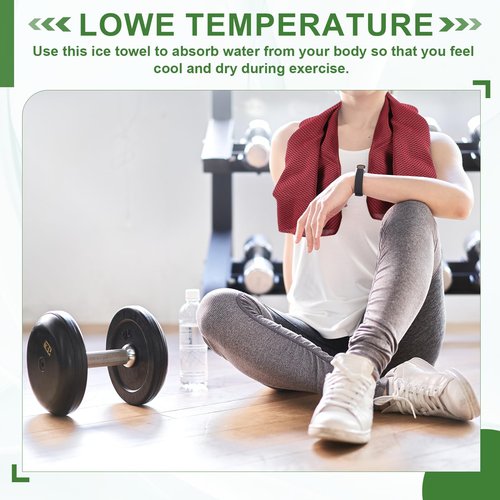 PATIKIL Cooling Towel 40"x12", 4Pcs Ice Towel for Neck and Face, Soft Breathable Chilly Sweat Absorbing for Yoga Sports Camping Fitness Running Golf, Light Gray
