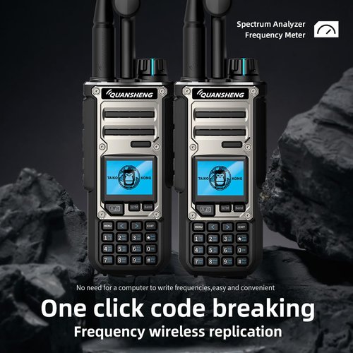 Quansheng UV-TK118 Dual-Band 10W High-Power Walkie Talkie with NOAA Weather Alerts | 999 Programmable Channels, Voice Prompts, USB-C Fast Charging | Rugged for Outdoor, Emergency & Group Use