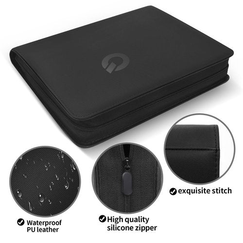 Qurhafoo Toploader Binder, top loader binder for cards, Holds 324 Toploaders, 9-pocket, card folders for trading cards or Sports Cards in 3 x 4'' Toploaders