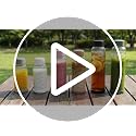 Multi-Color Glass Water Bottles with Stainless Steel Lid 12oz Leakproof 6 Pack