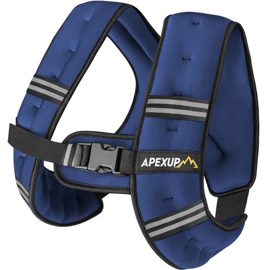 APEXUP 10lbs Weighted Vest Men Women, Weight Vest for Women Workout Equipment for Strength Training Running (Blue)