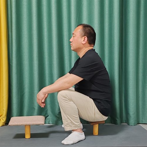 Meditation Bench,One-Legged Stool Sitting Posture Correction Kneeling Solid Wood, Edges for The Perfect Posture, Prayer Bench, Meditation Chair, Yoga Stool (aa)